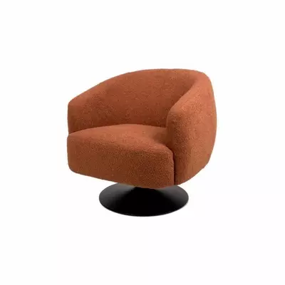 Boucle Rust Cub Accent Chair